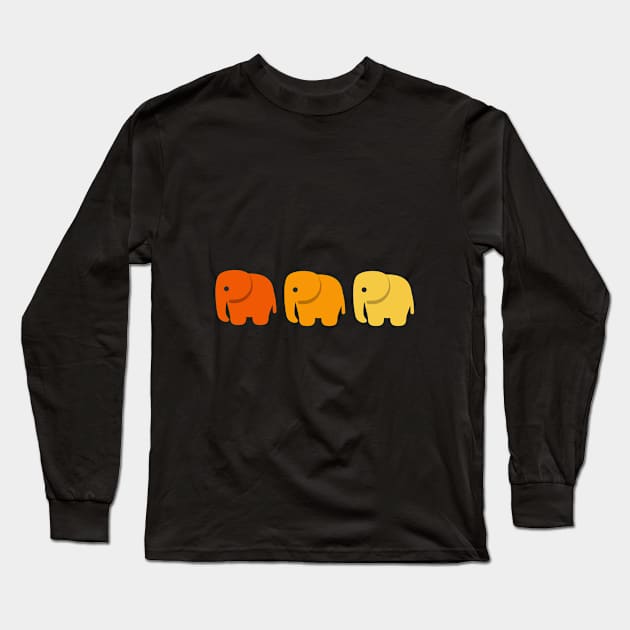 Orange Yellow Shirt Elephant Shirt Cute Shirt Funny Shirt Animal Shirt Nature Shirt Africa Shirt Inspirational Shirt Sarcastic Shirt Pet Lover Shirt Birthday Gift Long Sleeve T-Shirt by EpsilonEridani